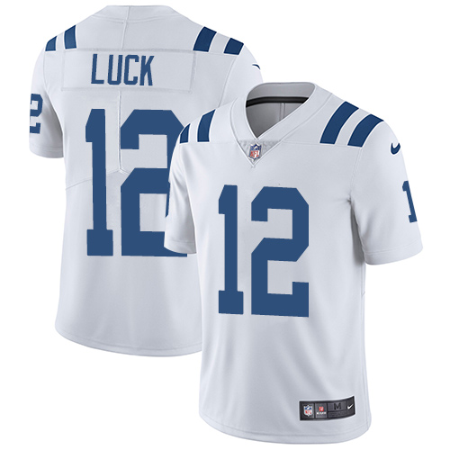 Indianapolis Colts #12 Limited Andrew Luck White Nike NFL Road Youth JerseyVapor Untouchable jerseys->youth nfl jersey->Youth Jersey